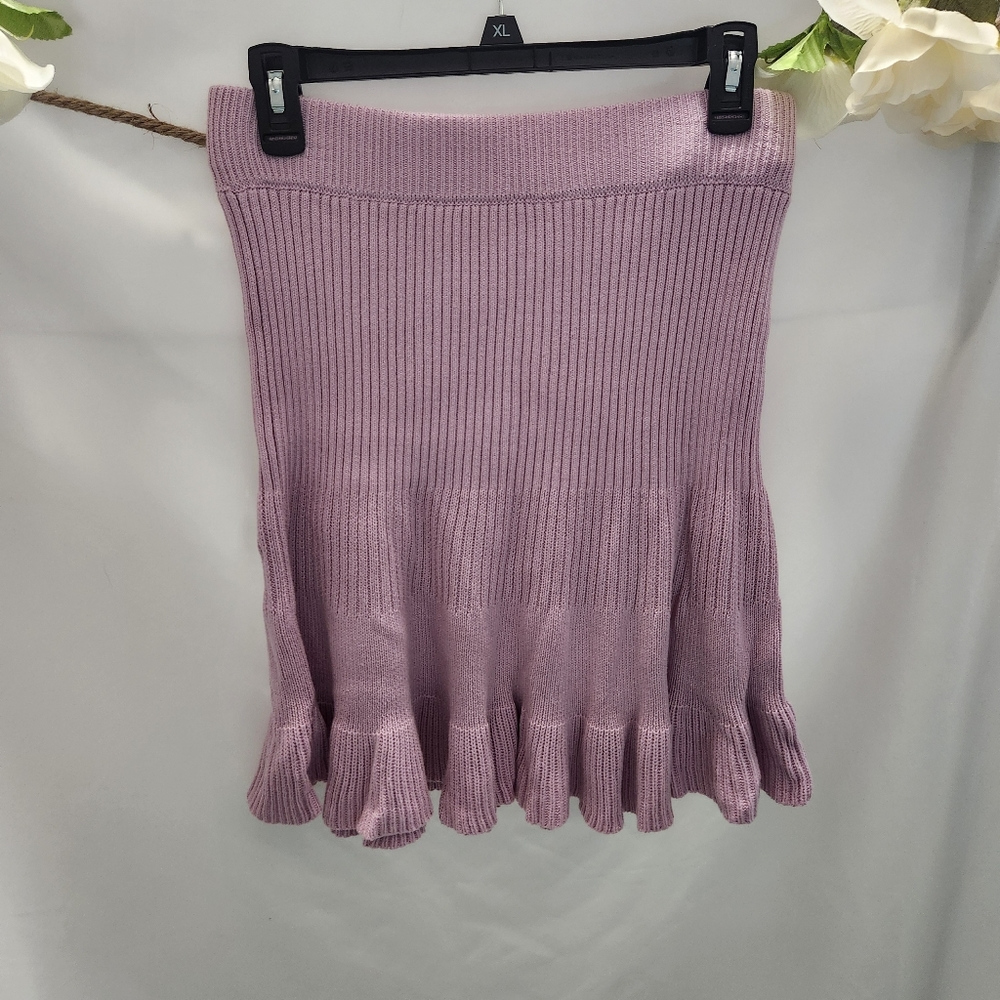 Free People Skirt Ribbed Knit Lilac Purple Size L